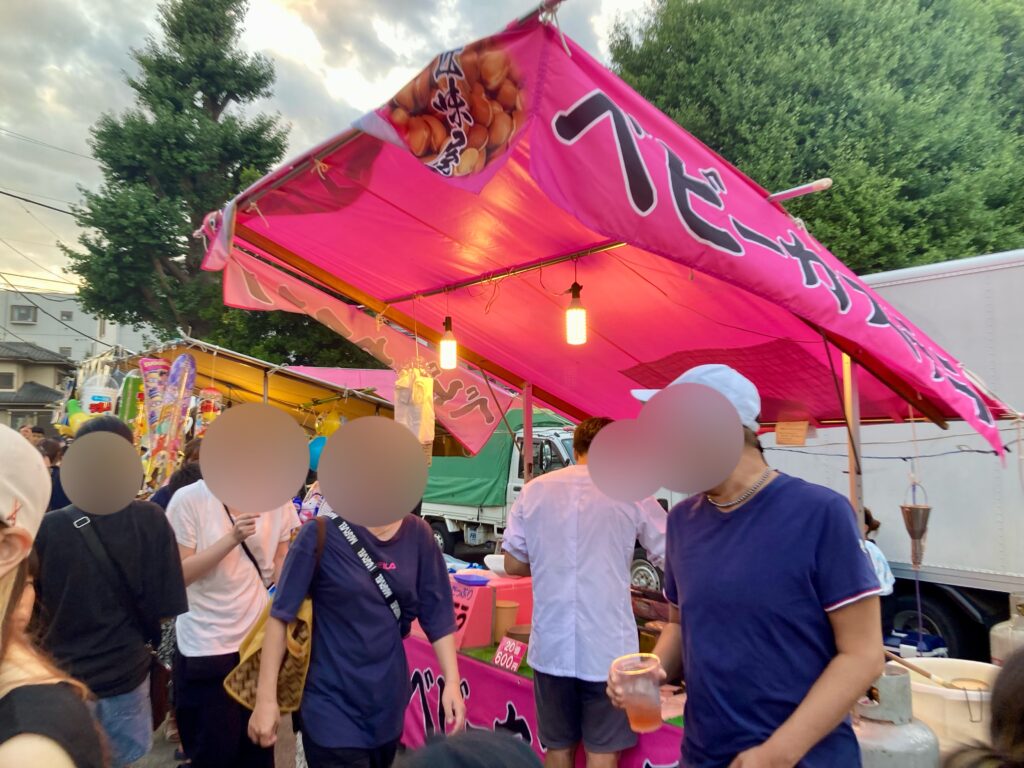 二俣川　本村神社のお祭り　ベビーカステラの屋台