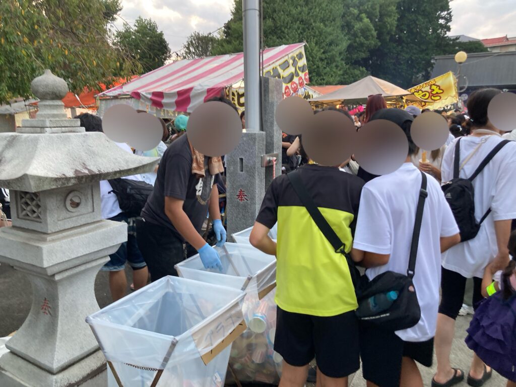 本村神社のお祭りのゴミ問題