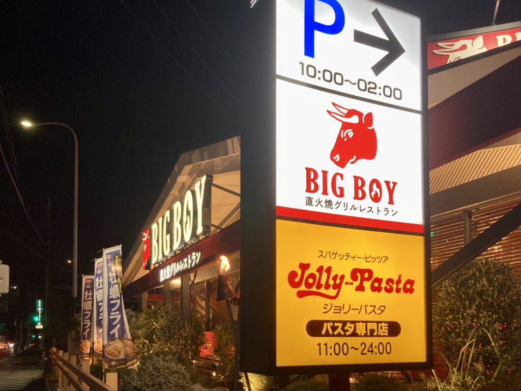ビッグボーイ横浜南本宿店の外観