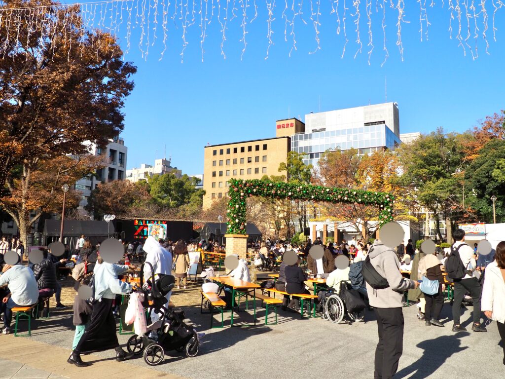 横浜公園のボールパーククリスマスの会場の写真