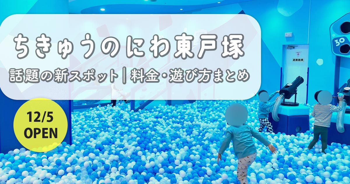 ちきゅうのにわ東戸塚のボールプールで遊ぶ子どもたち｜2025年12月5日オープンの室内遊び場