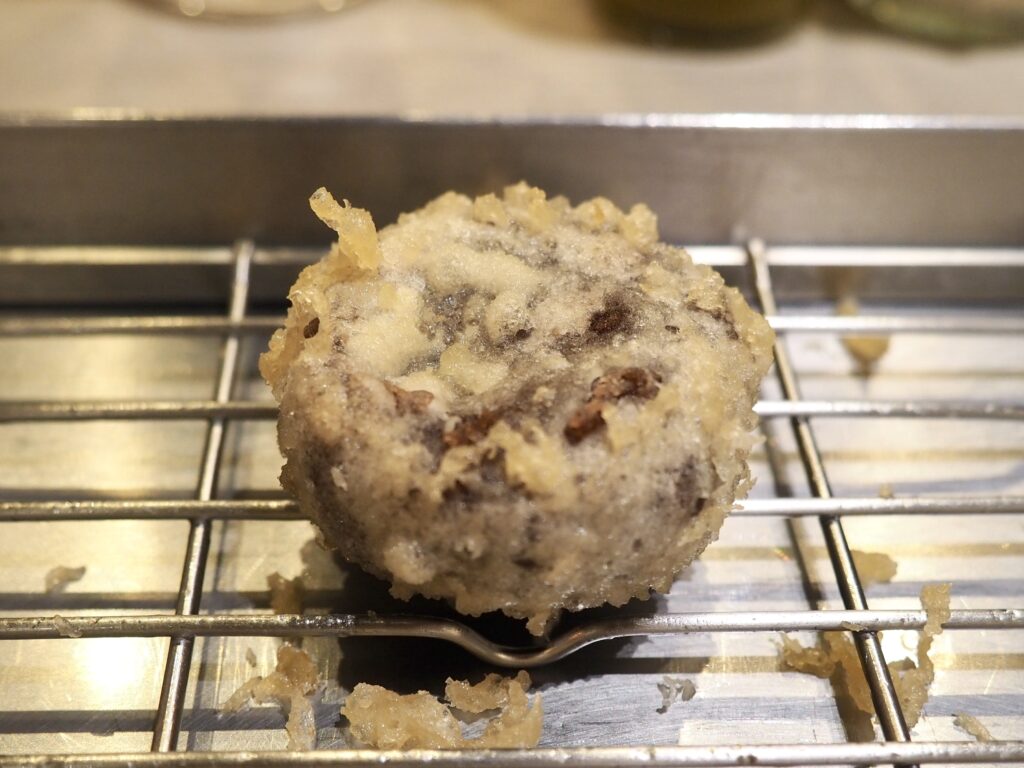 ジョイナステラス二俣川にある「博多天ぷらたかお」のこしあんこ天