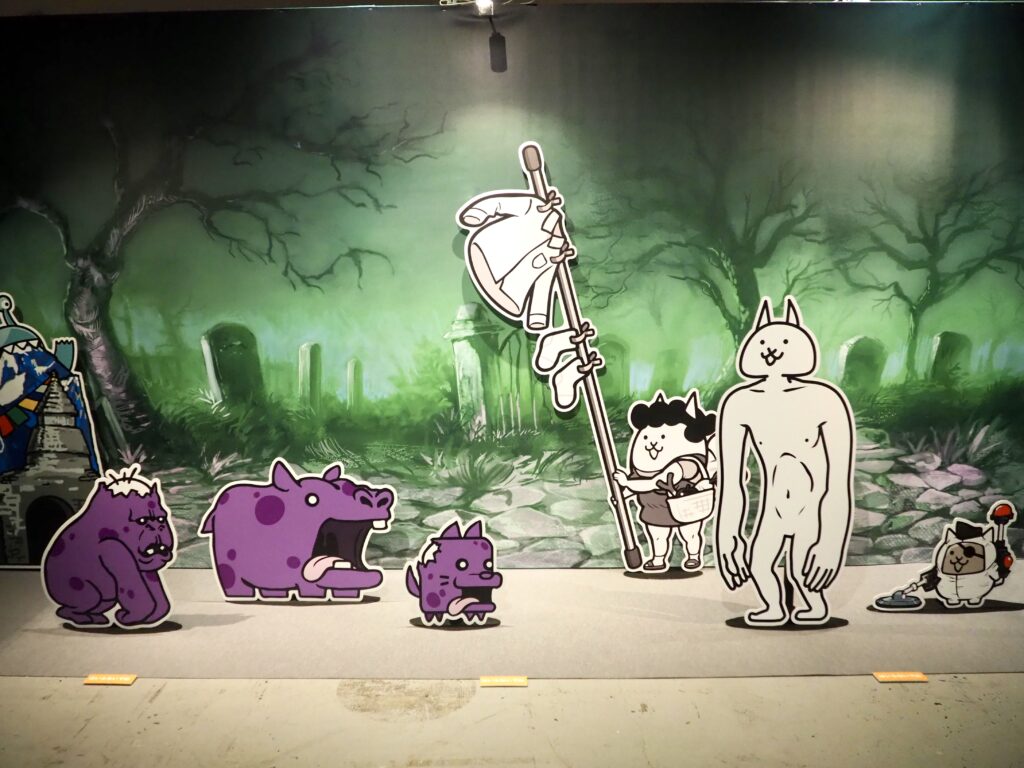 横浜で開催中の「にゃんこ大戦争展」のフォトスポットの写真