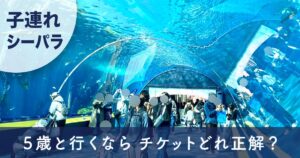 横浜・八景島シーパラダイスの水族館で魚を見る子ども（子連れお出かけ・チケット選びと回り方ガイド）