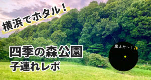 横浜市緑区・四季の森公園のホタル観賞レポを紹介するサムネイル画像
