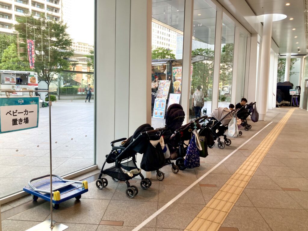 みなとみらいで開催された「うみ博」のベビーカー専用おきば