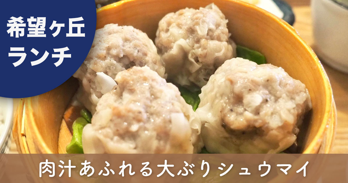 横浜市旭区希望ヶ丘「シュウマイキング」の大ぶりなシュウマイ定食